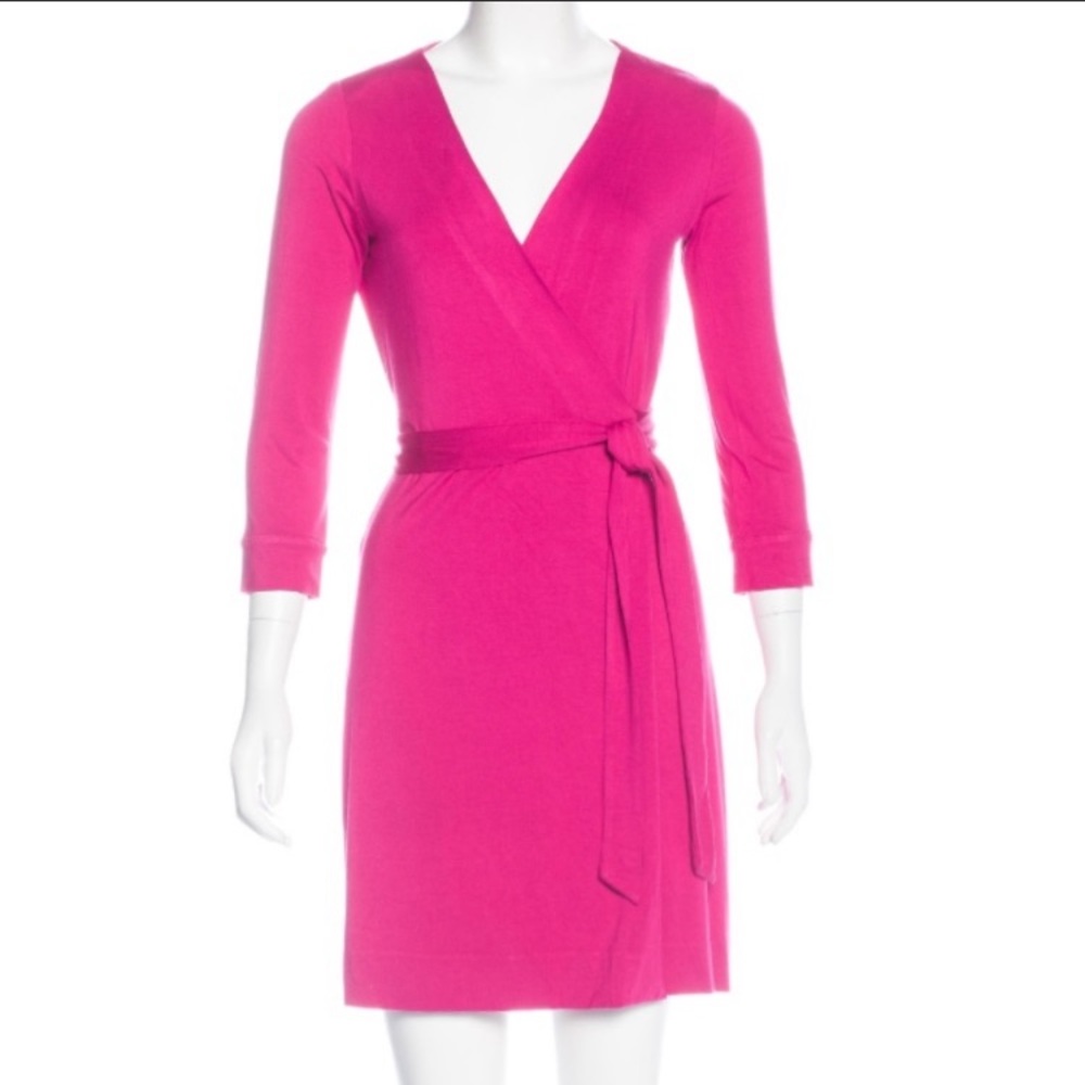 Diane Von Furstenberg Wrap Dress 2 pink Julian Two